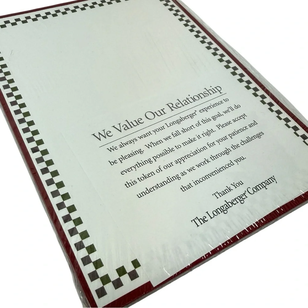 The Longaberger Company Note Pad & Note Cards Set – New Sealed – Basket Design
